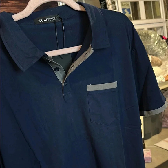 😍Kurotex Navy Blue Polo Shirt Amazon - Picture 2 of 2